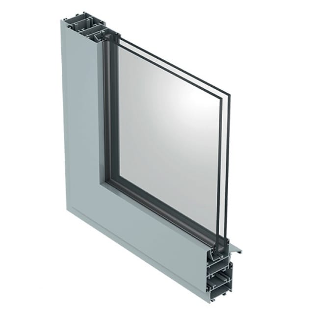 AluK 45DS casement system cross section