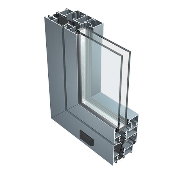 AluK 56IW thermally broken casement window cross section