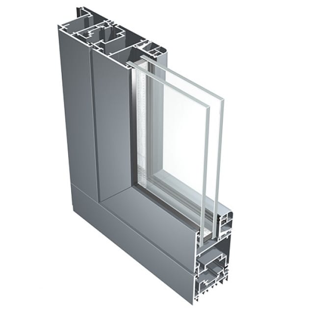 AluK B60 anti-burglar window and door cross section