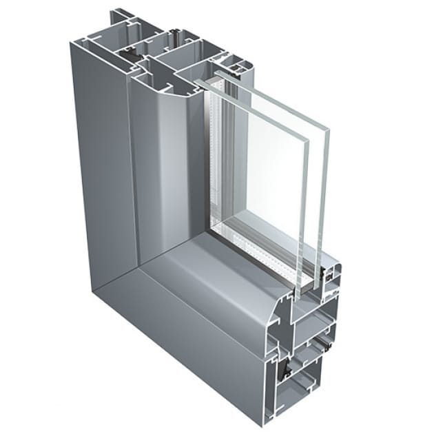AluK B70 armoured window and door cross section