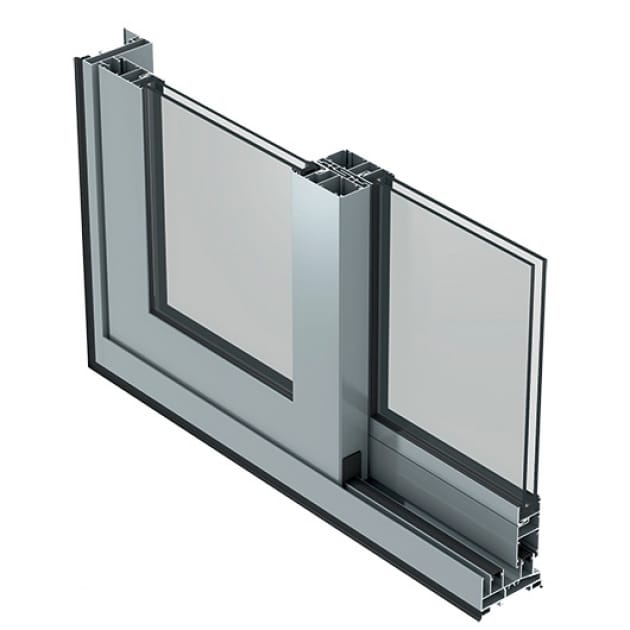 AluK SC95 sliding system cross section
