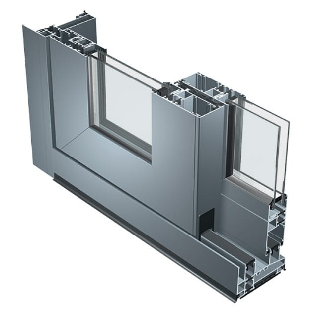 AluK SC95TT thermally broken sliding system cross section