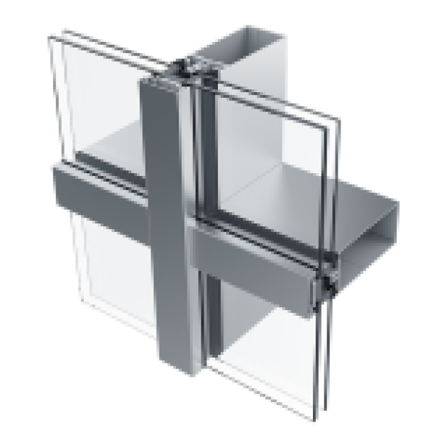 AluK SL60 curtain wall cross section